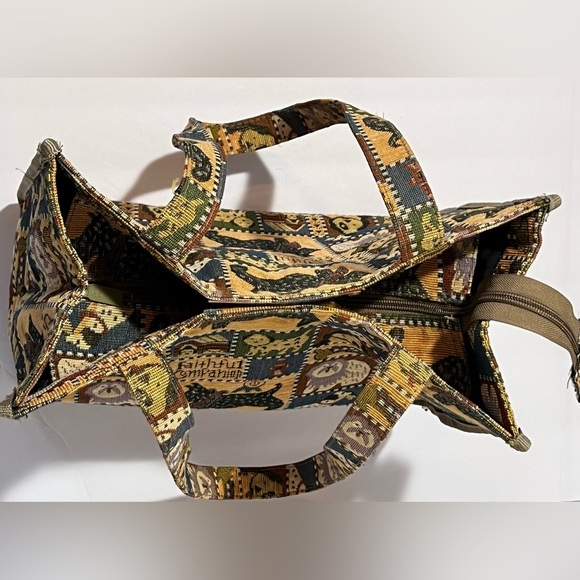 VTG Tapestry Purse Tote Bag "Faithful Companion" Scotty Dog Print Puppies Canine - Picture 9 of 9